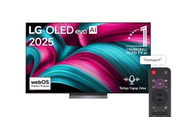 83 inç LG OLED evo AI C5 4K 144Hz Smart TV AI Sihirli Kumanda webOS25 2025